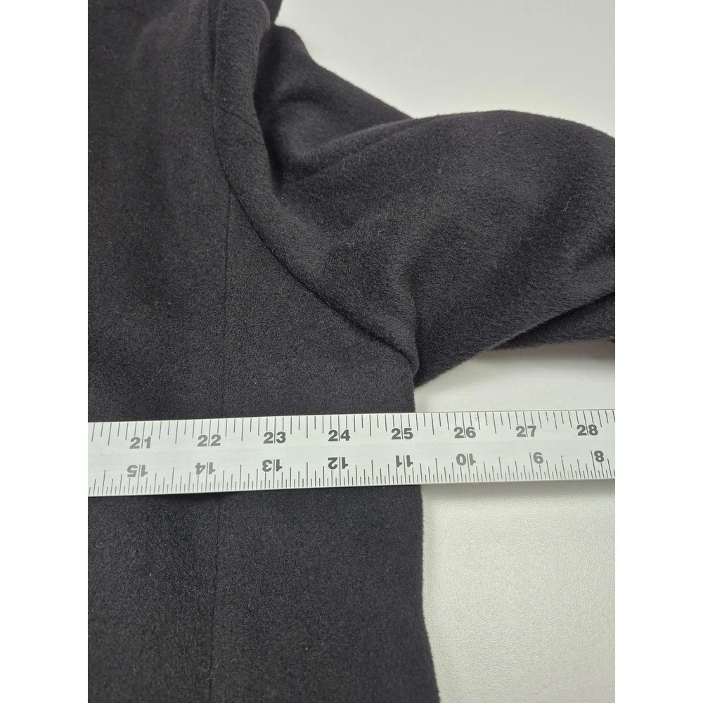Brooks Brothers 346 Coat Mens 44L Black Wool Cashmere Overcoat Lined Classic